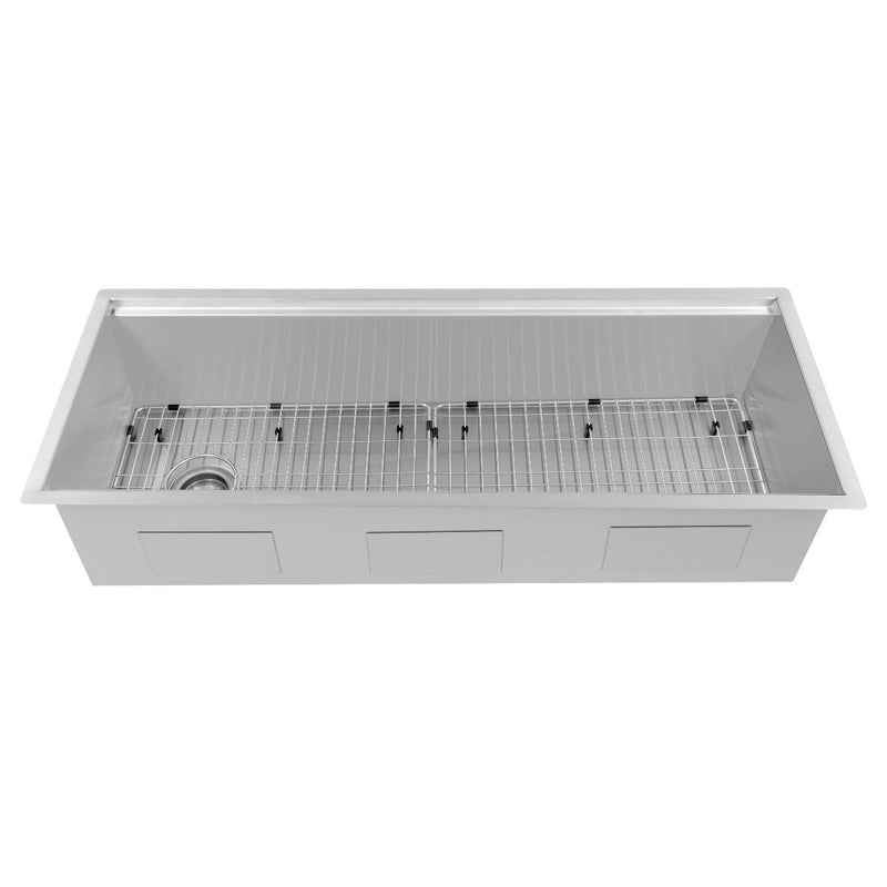 ZLINE Garmisch 43" Undermount Single Bowl Sink in Stainless Steel with Accessories (SLS-43) - Model Bath
