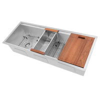 ZLINE Garmisch 43" Undermount Single Bowl Sink in Stainless Steel with Accessories (SLS-43) - Model Bath