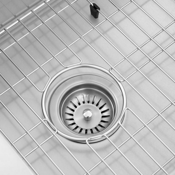 ZLINE Garmisch 45" Undermount Single Bowl Sink in DuraSnow® Stainless Steel with Accessories (SLS-45S) - Model Bath