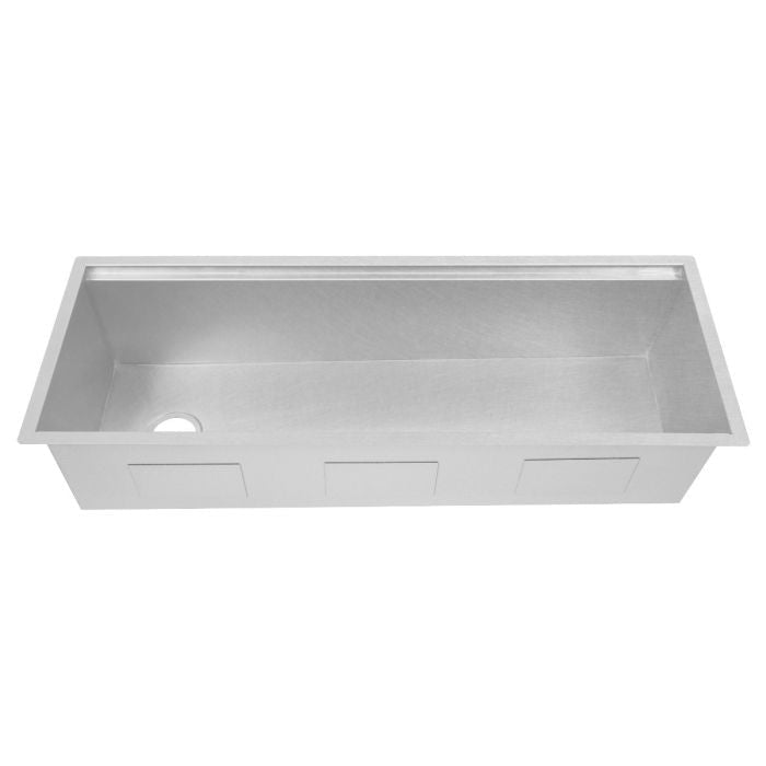 ZLINE Garmisch 45" Undermount Single Bowl Sink in DuraSnow® Stainless Steel with Accessories (SLS-45S) - Model Bath