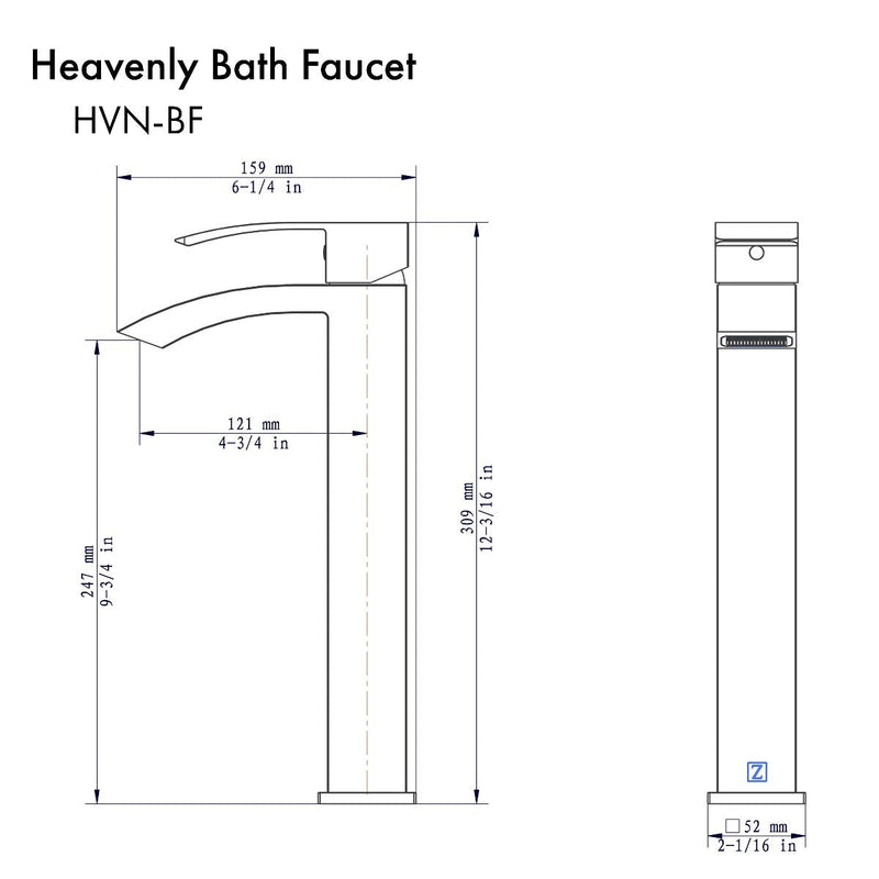 ZLINE Heavenly Bath Faucet in Chrome (HVN-BF-CH) - Model Bath