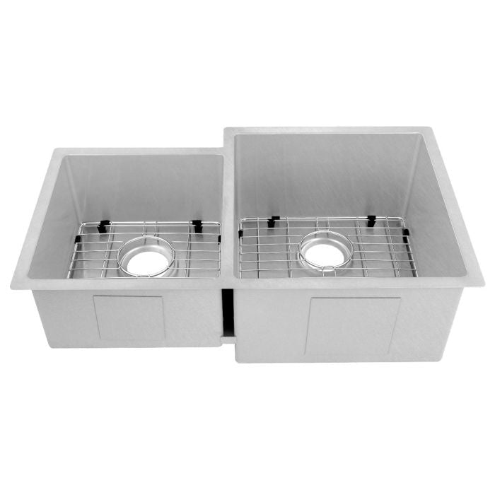 ZLINE Jackson 32" Undermount Double Bowl in Durasnow Stainless Steel (SRDL-32S) - Model Bath