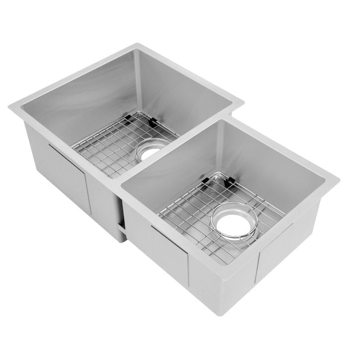 ZLINE Jackson 32" Undermount Double Bowl in Stainless Steel (SRDR-32) - Model Bath