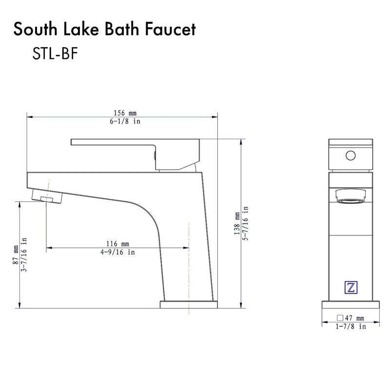 ZLINE South Lake Bath Faucet in Chrome (STL-BF-CH) - Model Bath