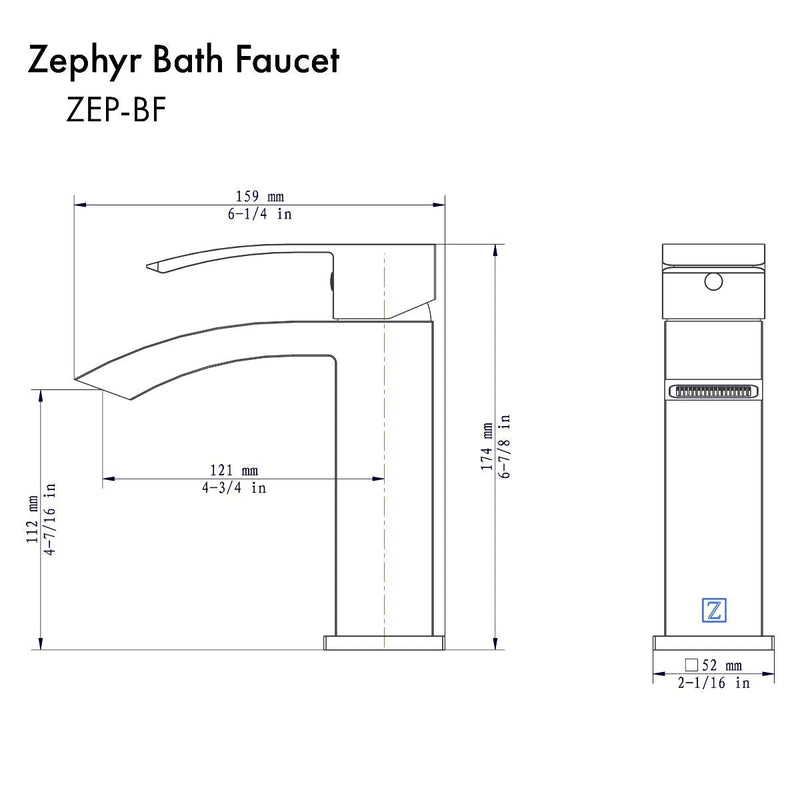 ZLINE Zephyr Bath Faucet - Model Bath